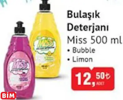 BULAŞIK DETERJANI MİSS 500 ML